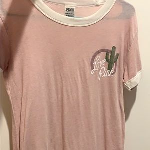 a PINK t-shirt